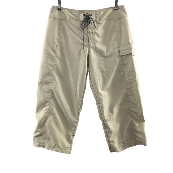 The North Face Pants - The North Face Fossil Ivory Shearwater Capri Pants Womens Medium Straight‎ Leg